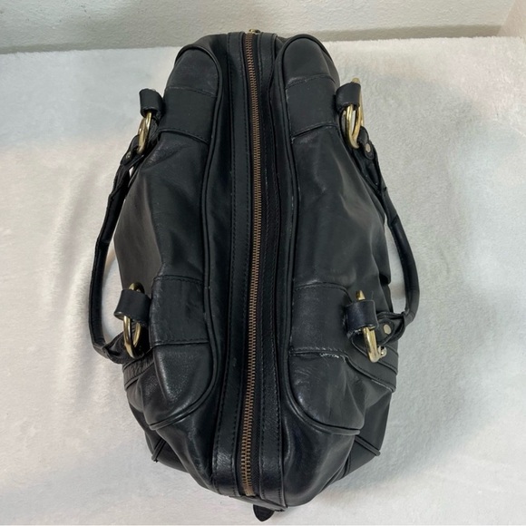 Authentic Gucci Black Leather GG Ring Shoulder Bag Vintage Y2K **AS IS** - Picture 7 of 16